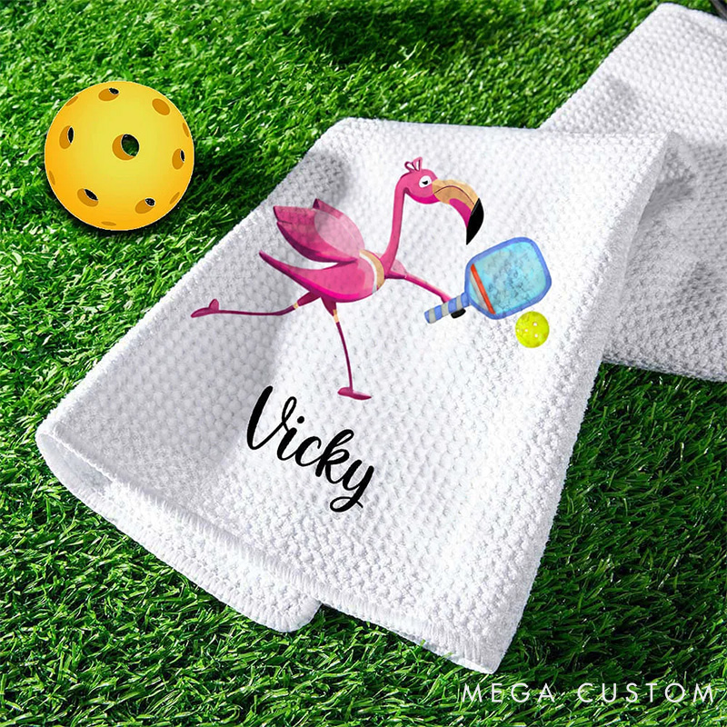 Personalized Pickleball Towel with Custom Name and and Premium Sports Design for Players