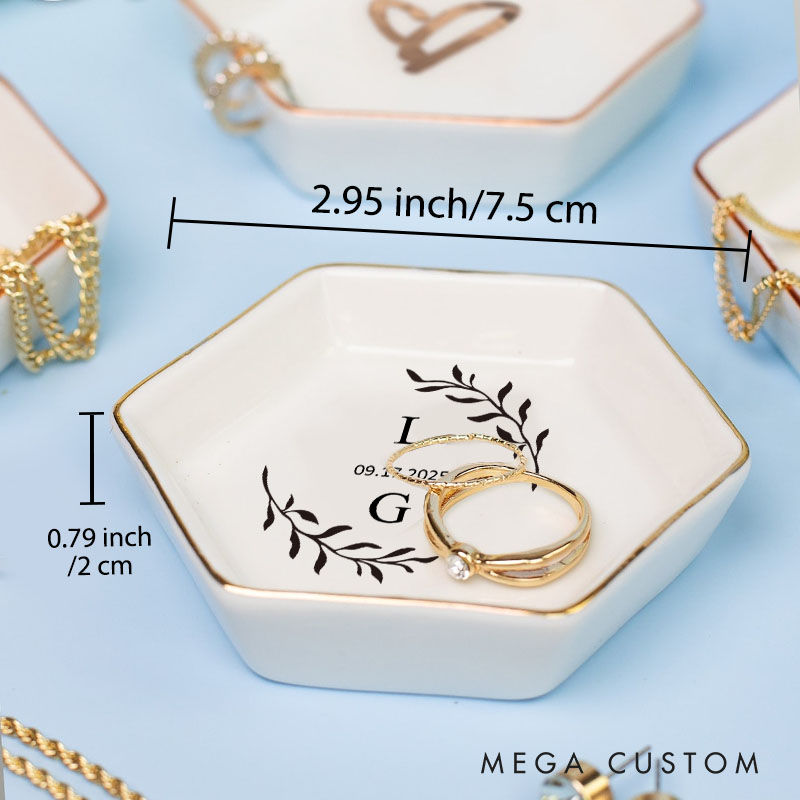 Personalized 20th Anniversary Ring Dish Couple Anniversary Gift Ring Holder for Wife Ring Dish for Her