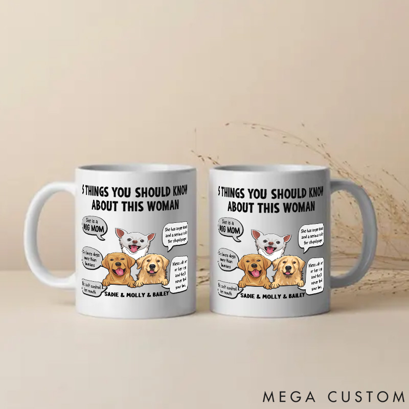 Personalized Dog Lover Five Things You Should Know about Her Mugs