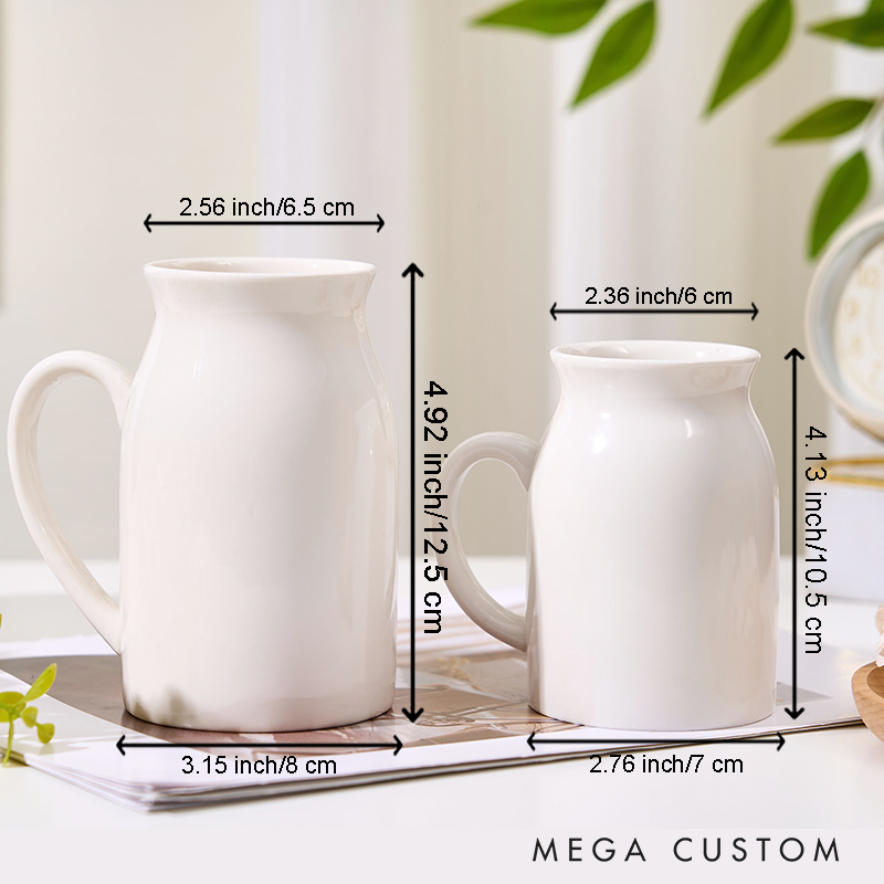 Personalized Graceful Leaves Engagement Couple Ceramic Flower Vase