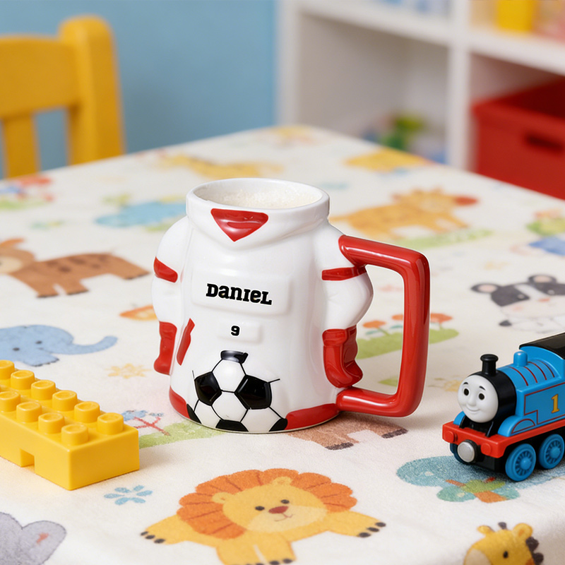 Personalized Soccer Mug Ceramic Coffee Mug Soccer Mug with Custom Name and Number Gift for Soccer Lovers