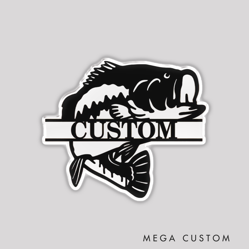 Personalized Fishing Theme Fridge Magnet Perfect for Tackle Boxes Metal Surfaces and Fishing Lover