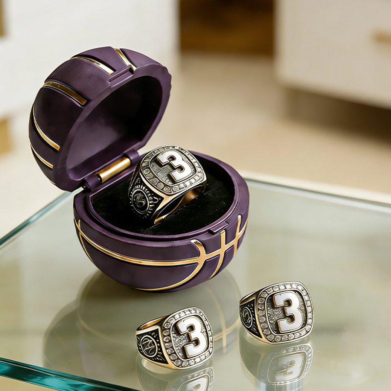 Personalized Basketball Ring Box 3D Printed Basketball Ring Box Championship Ring Box Gift for Him Her