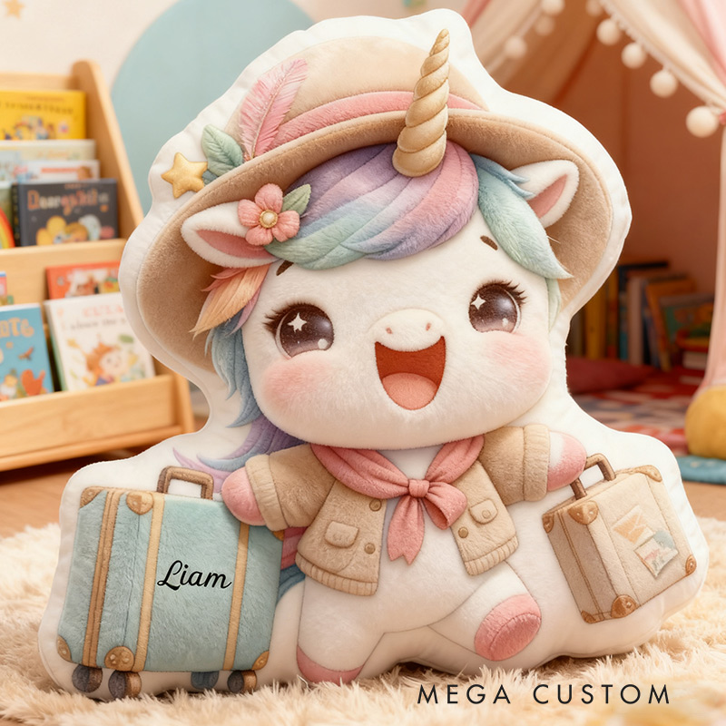 Personalized Cute Animal Travel Pillow Graphic 3D Print Cute Animal Suitcase Pillow Travel Souvenirs for Travel Lovers