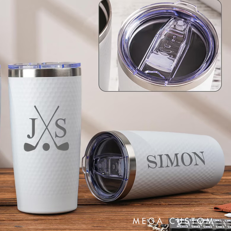 Personalized Golf Tumbler 20oz Insulated Travel Mug Gift for Golf Lovers