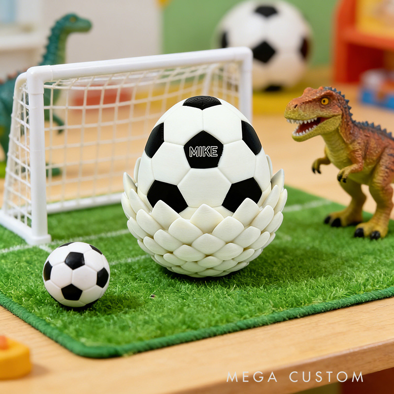 Personalized 3D Soccer Dragon and Egg Soccer the Perfect Gift for Soccer Loving Kids