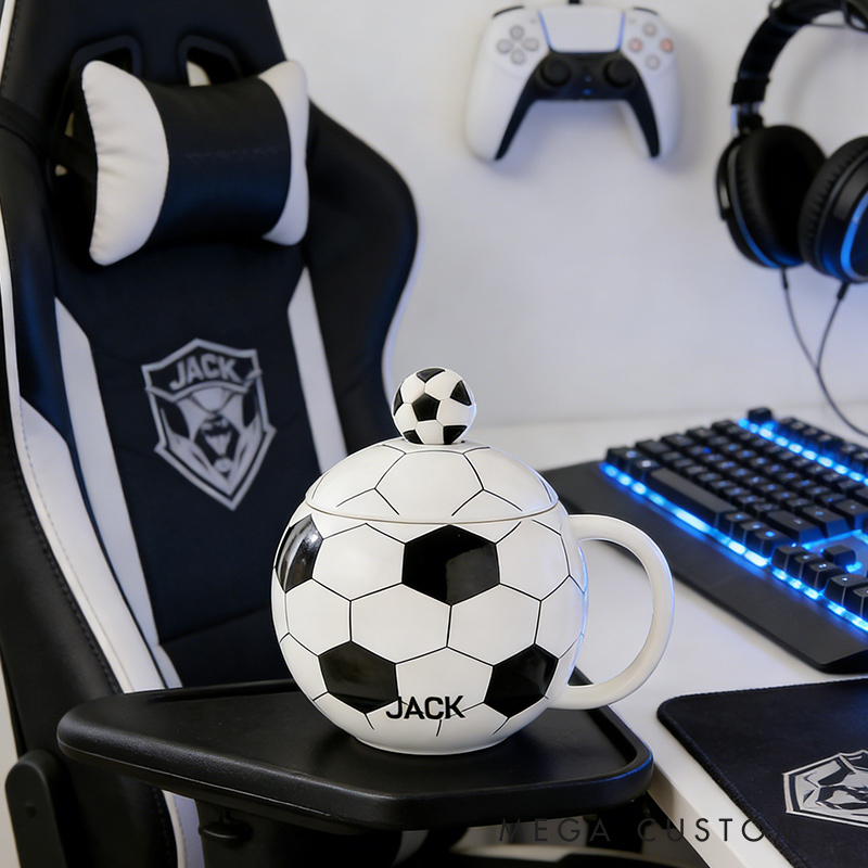 Personalized Soccer Mug Ceramic Coffee Mug Soccer Mug with Custom Name Gift for Soccer Lovers