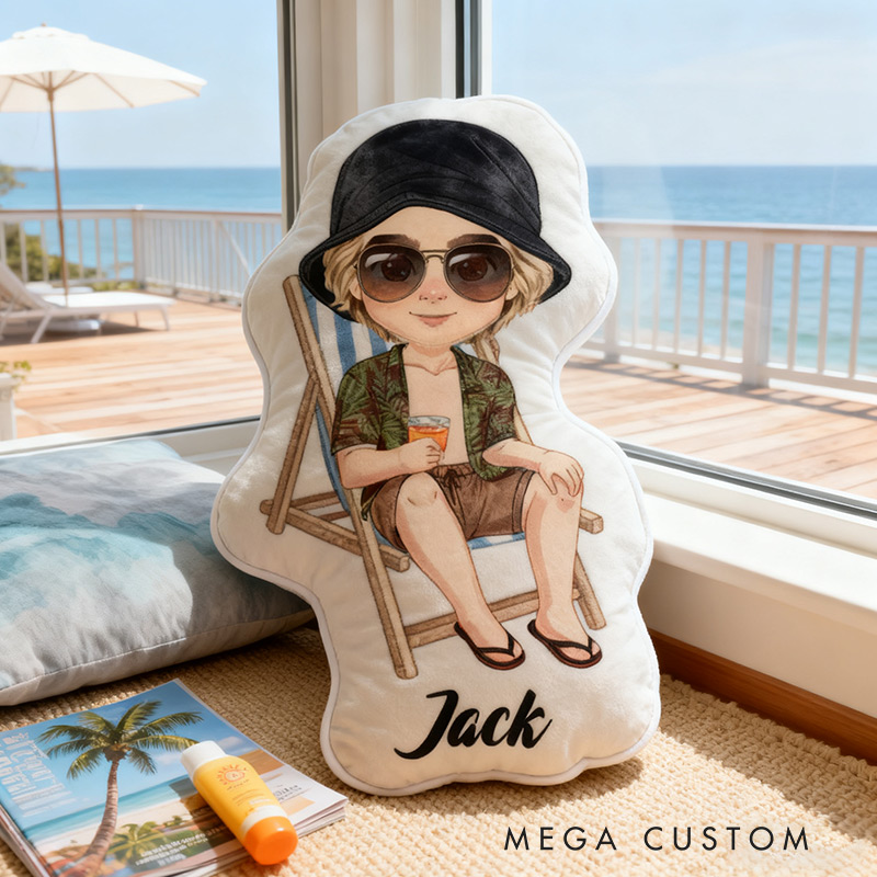 Personalized Travel Pillow Graphic 3D Print Beach Vacation Sea Trip Pillow for Travel Lovers