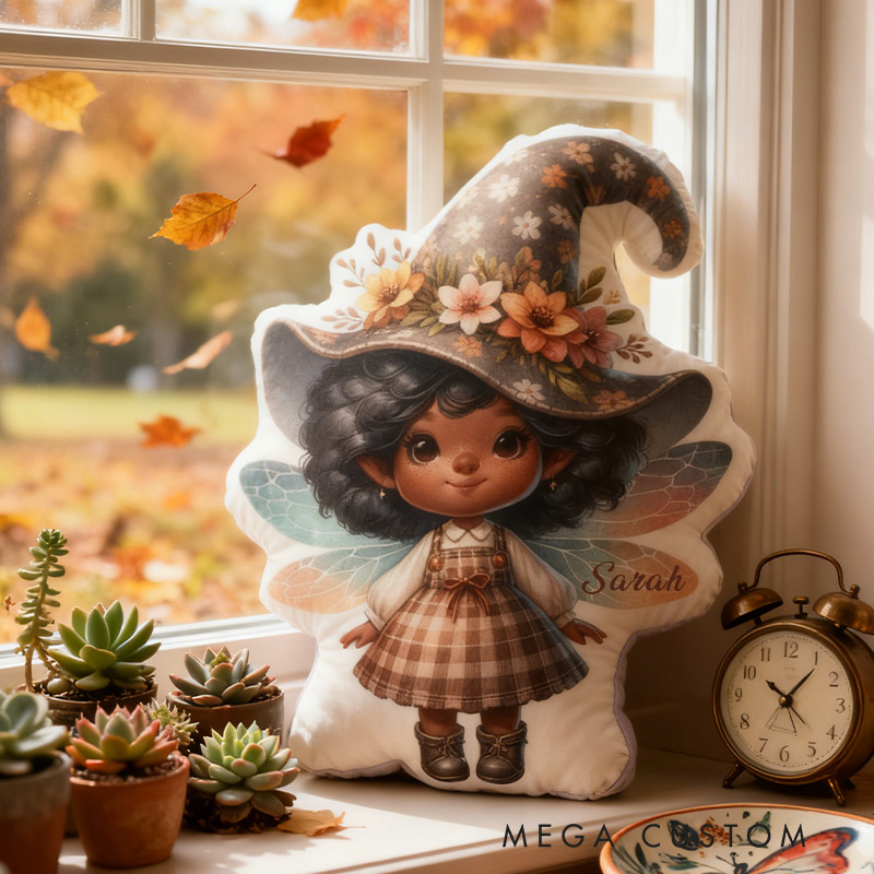 Personalized Garden Fairies Pillow Graphic 3D Print Flower Garden Fairy Custom Name Pillow for Gardening Lovers