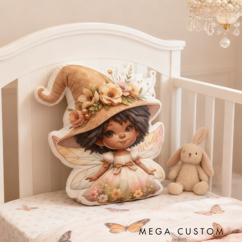 Personalized Garden Fairies Pillow Graphic 3D Print Floral Dress Garden Fairy Custom Name Pillow for Gardening Lovers