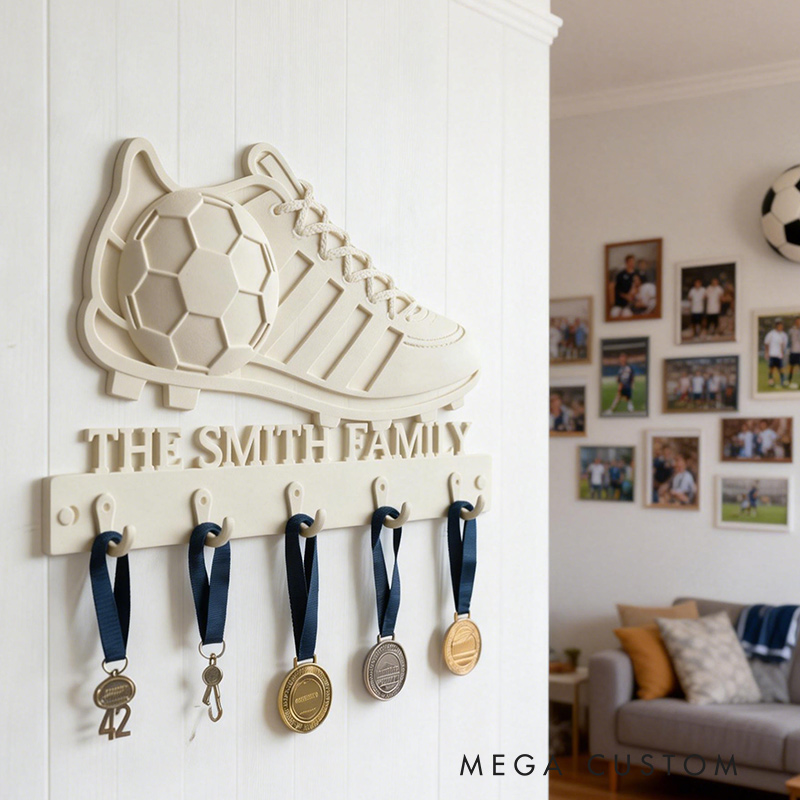 Personalized Soccer Shoes Keychain Medal Custom Soccer Shoes Keychain Custom Text