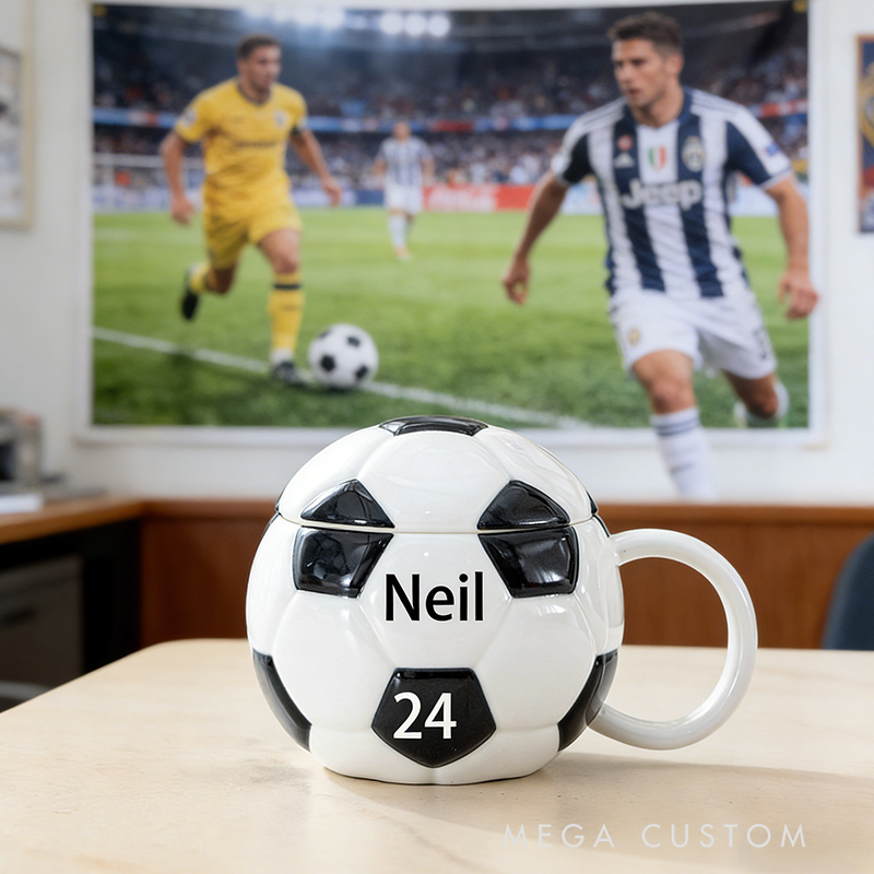 Personalized Soccer Baseball Cups Custom Name and Number Gift for Soccer Baseball Lovers