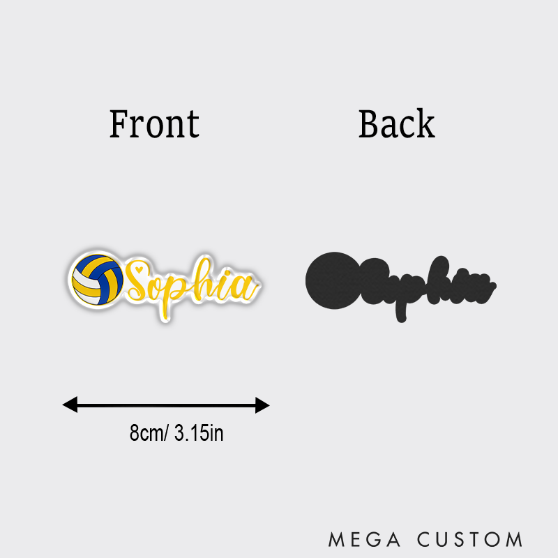 Personalized Volleyball Fridge Magnets with Custom Name For Sport Fan Gifts 