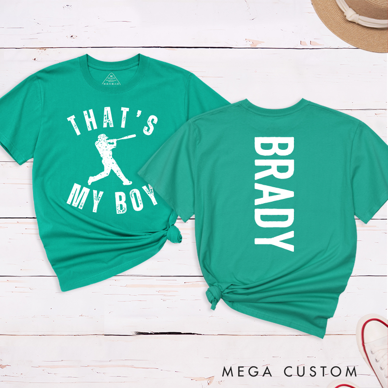 Personalized That's My Boy Baseball T-Shirt with Name