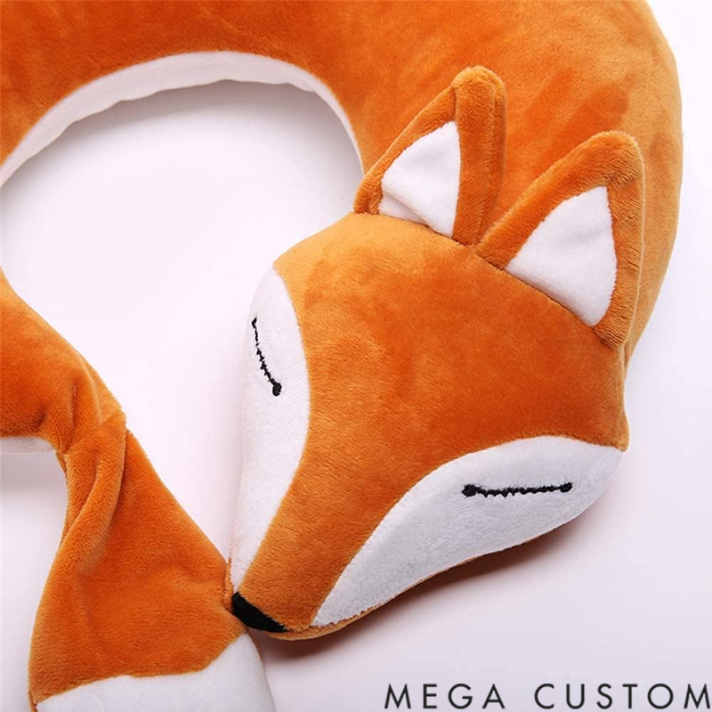 Personalized Travel Pillows for Kids Neck Pillow Animal Fox Cartoon Pillow Airplanes for Adult