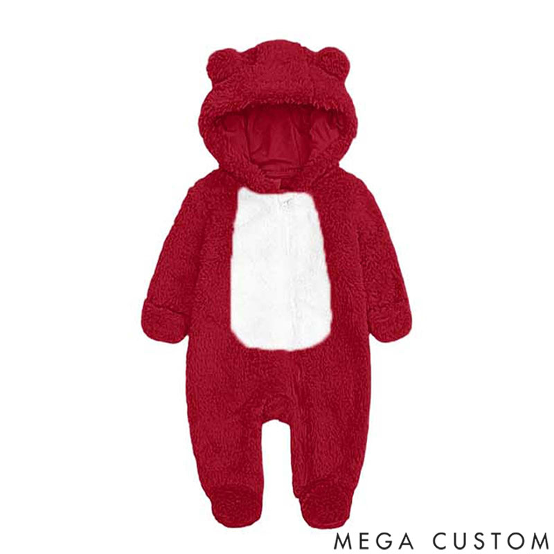 Personalized Fluffy Romper Family Matching Christmas for Family, Onesie Pajamas Women, Men