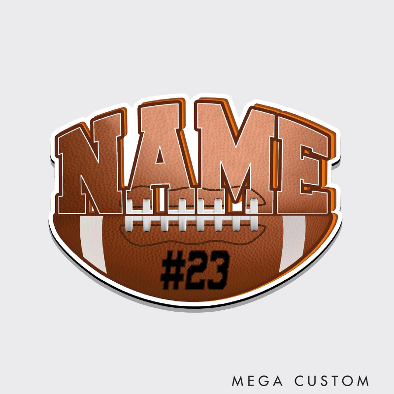 Personalized American Football and Rugby Fridge Magnets with Custom Player Name and Number for Sport Lovers