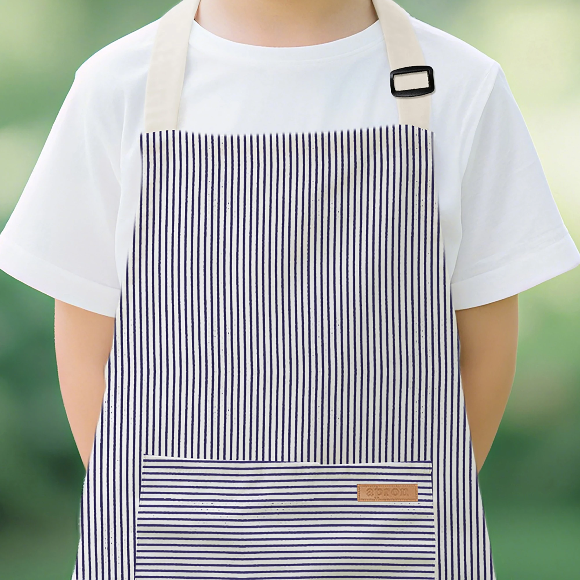 Personalized Christmas Penguin Biscuit Initial Kid Adult Baking Apron with Name and Front Pocket Birthday Christmas Gift for Kids Family