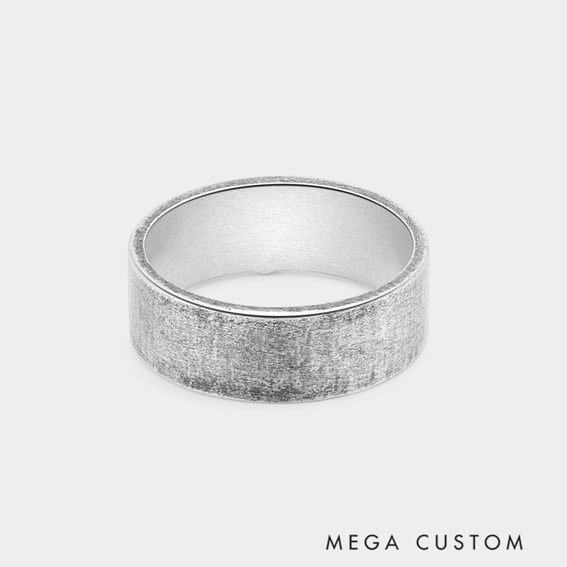 Personalized Basketball Ring Vintage Distressed Silver Engravable Name for Basketball Enthusiasts and Sports Fans