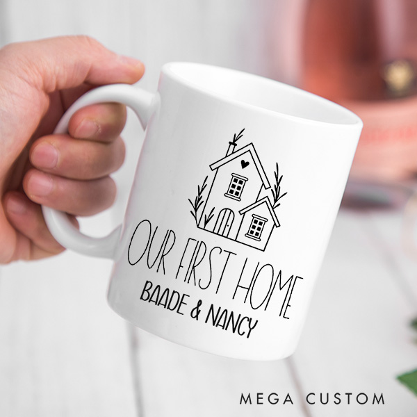 Personalized Mug Custom 15oz Coffee Mug Housewarming Gift New Homeowner Gift Wedding Gift New Home Gift Moving Away Gift First Home for Couple