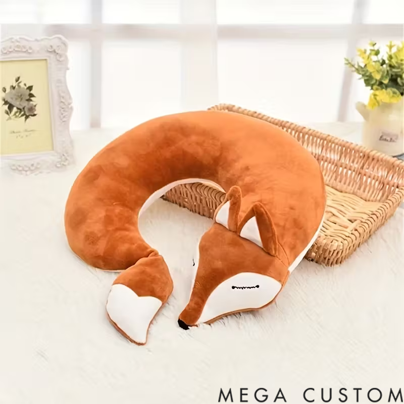 Personalized Travel Pillows for Kids Neck Pillow Animal Fox Cartoon Pillow Airplanes for Adult