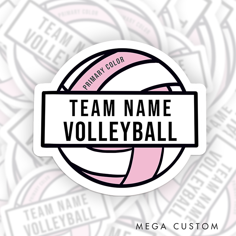 Personalized Volleyball Sticker with Custom Team Name - Perfect Gift For your Team