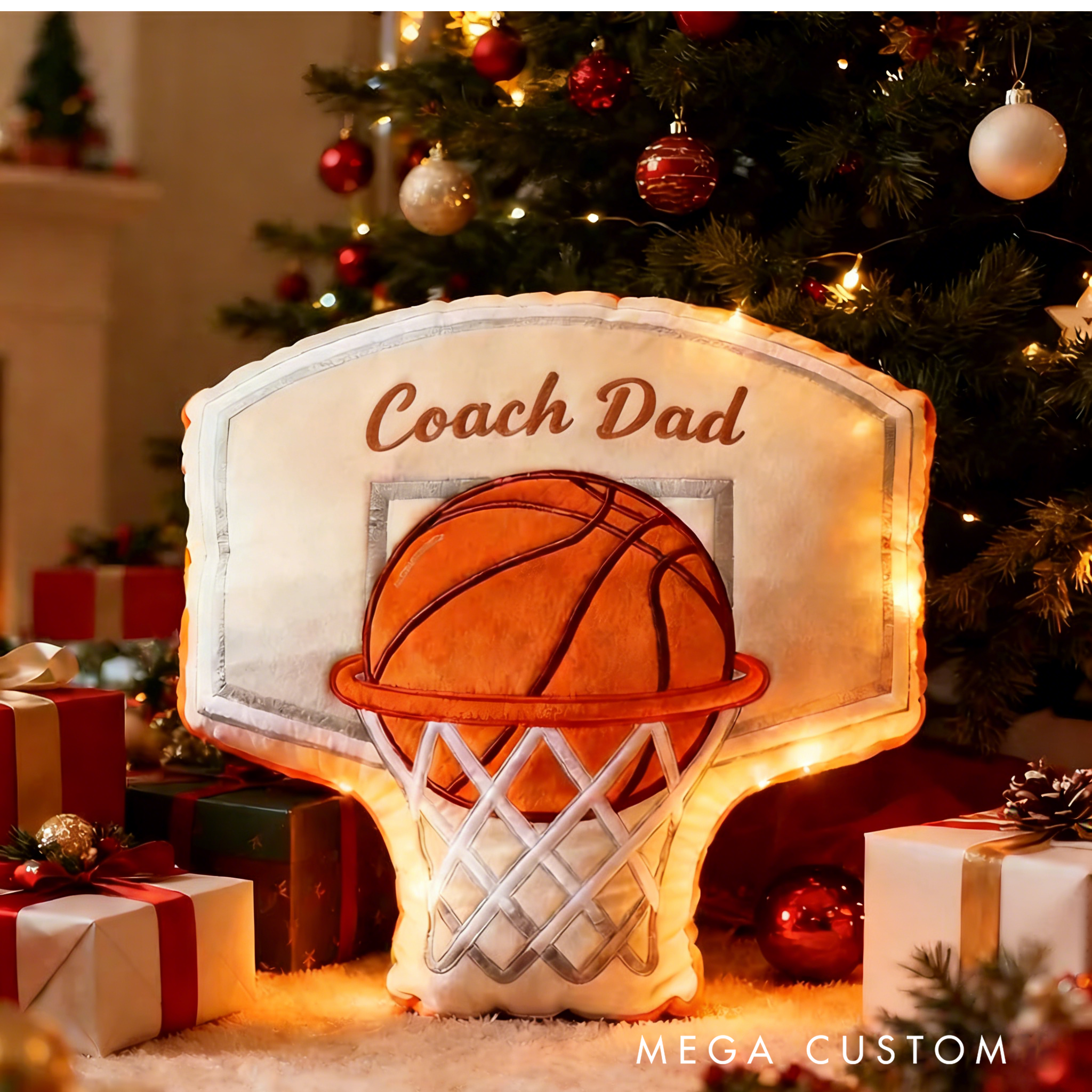 Personalized Graphic3DPrint Basketball Hoop Pillow with Custom Text for Basketball Lovers