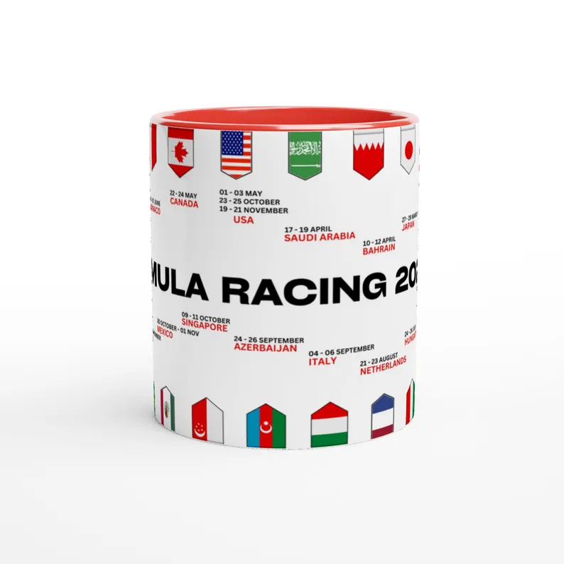 Personalized 2026 Formula Racing Calendar Mug Race Car Fan Gift Racing Lover Gift Xmas Gift New Near Gift