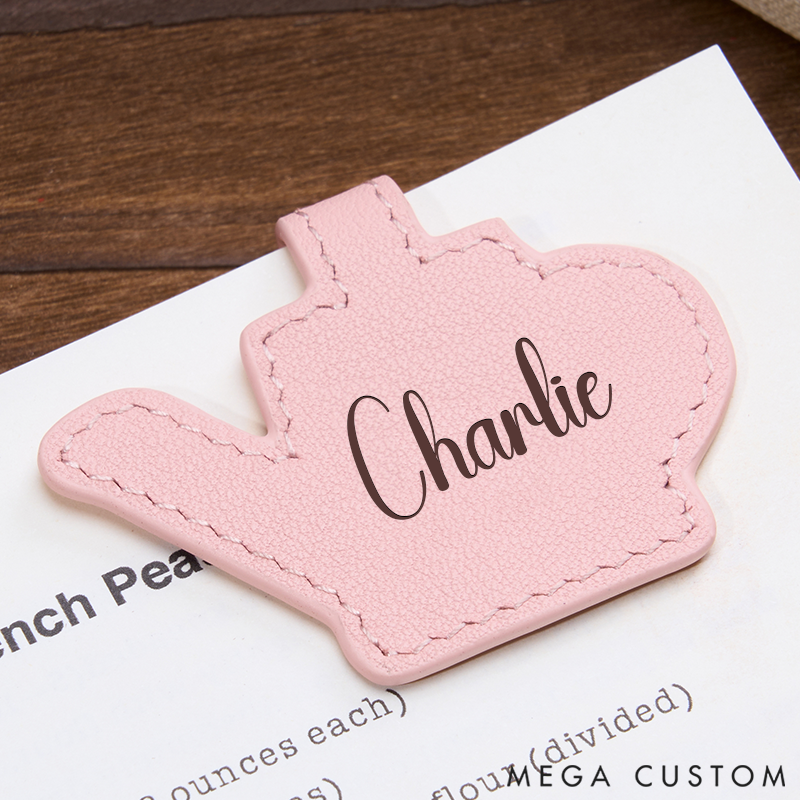 Personalized Leather Gardening Bookmark Custom Engraved Bookmark