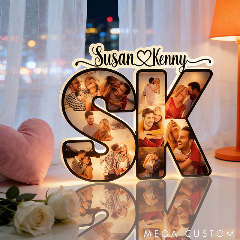 Personalized Acrylic Lamp with Letters and Names
