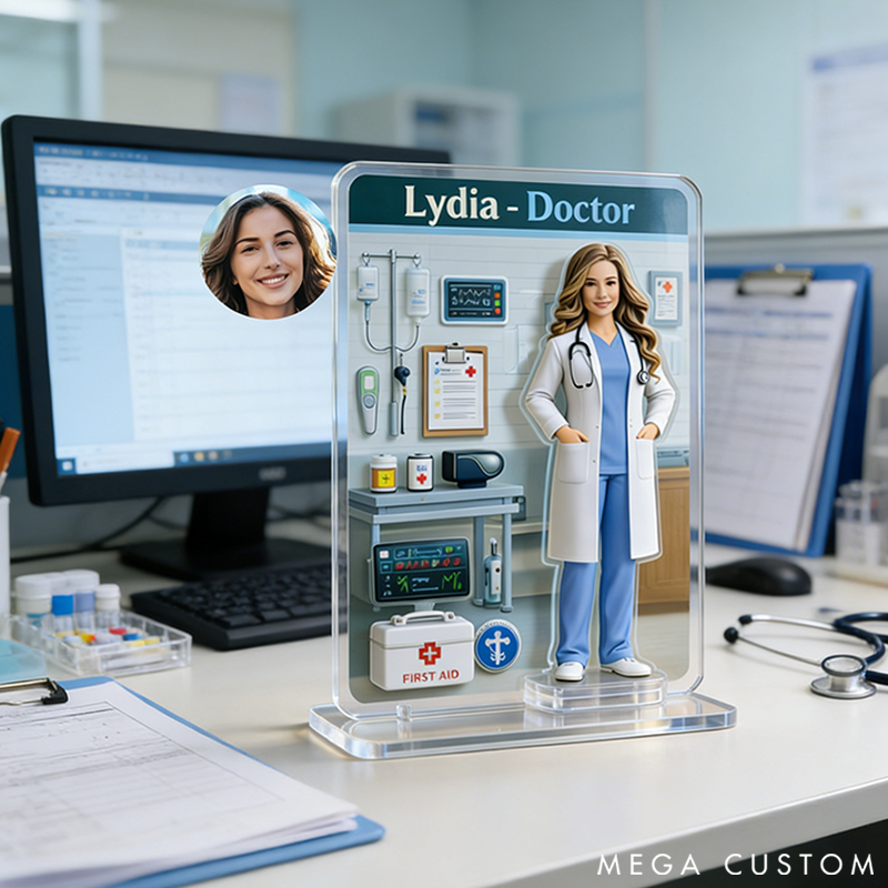 Personalized Doctor Theme Acrylic Decor Custom Photo the Perfect Gift for Doctors