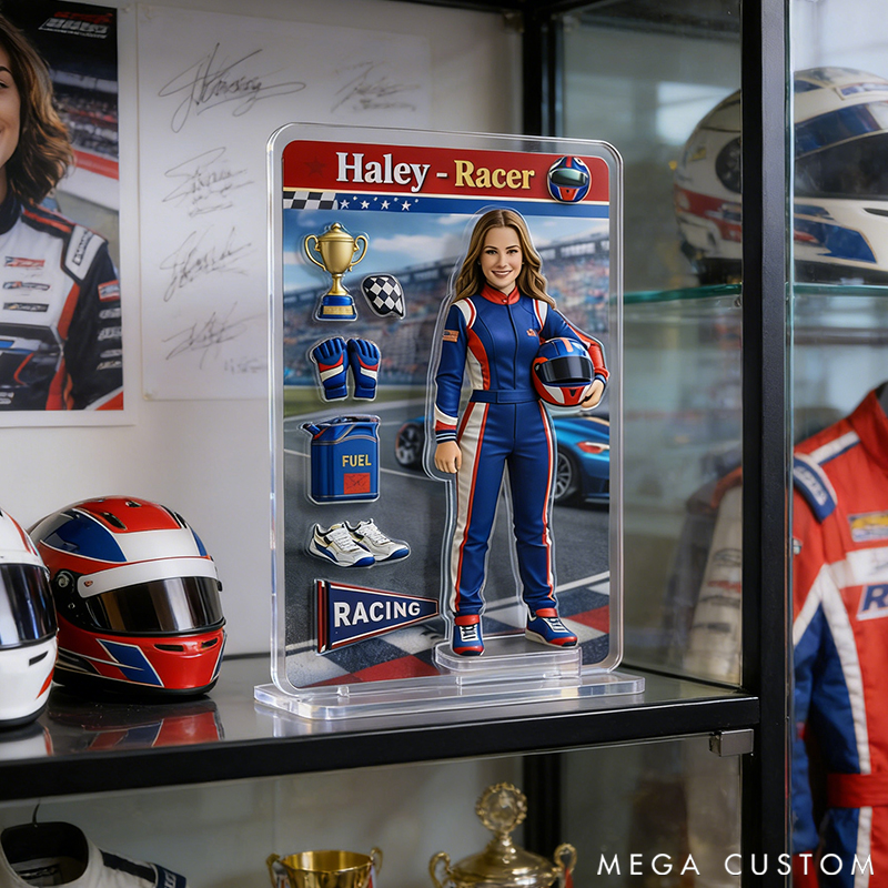 Personalized Race Theme Acrylic Decor Custom Photo the Perfect Gift for Racing Fans