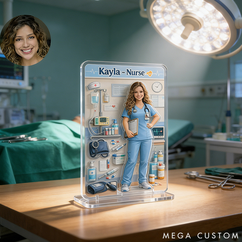 Personalized NurseTheme Acrylic Decor Custom Photo Gift the Perfect Present for Nurses