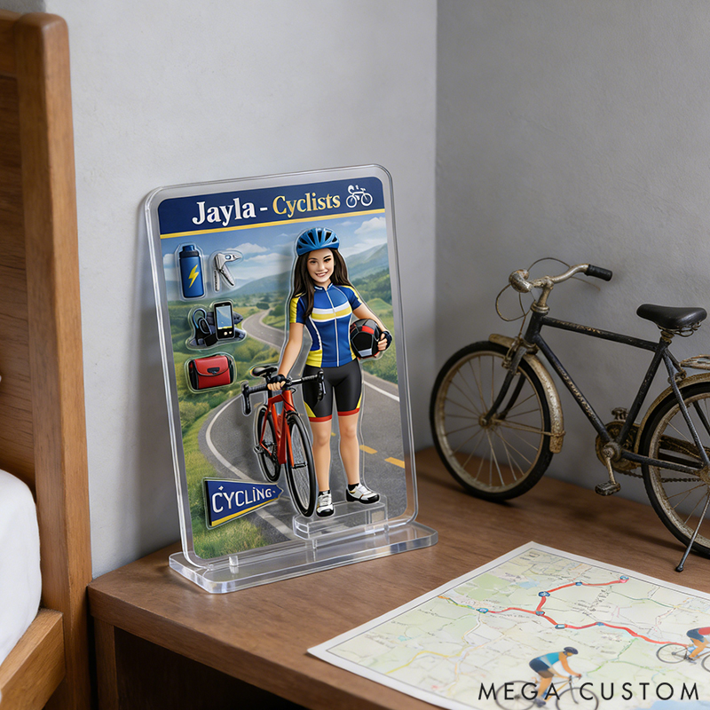Personalized Cycling Theme Acrylic Decor Custom Photo Gifts the Perfect Present for Cycling Lovers