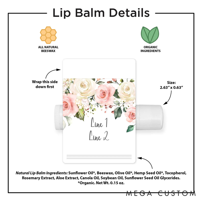 Personalized Wedding Lip Balm Favors Perfect Wedding Favors and Bridal Shower Gifts