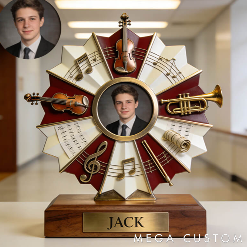 Personalized Symphony Music Award Photo Frame Ornament the Perfect Gift for Music Lovers