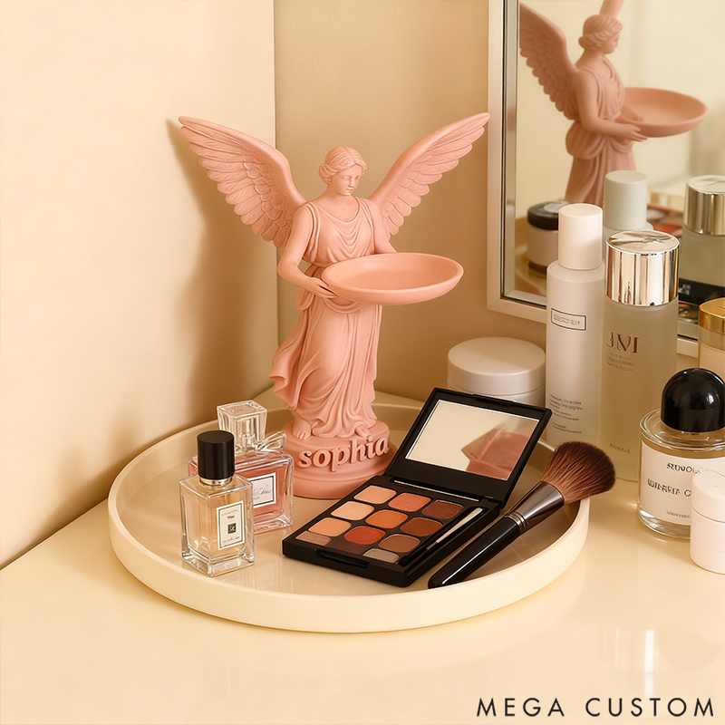 Personalized Angel Ring Holder Elegant Angel Jewelry Stand Religious Angel Decorative Figurine