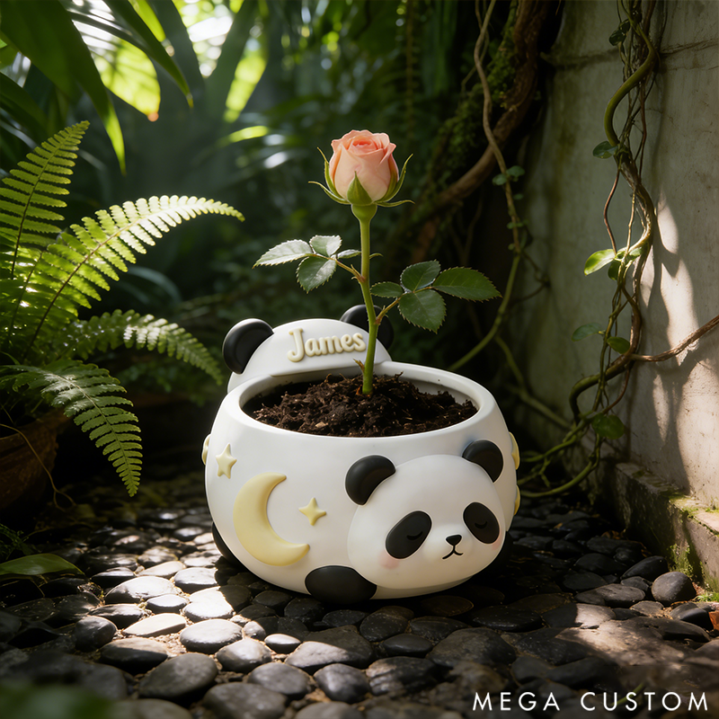 Personalized Adorable Panda Flower Pots Kawaii Animal Plant Pots for 3D Printing