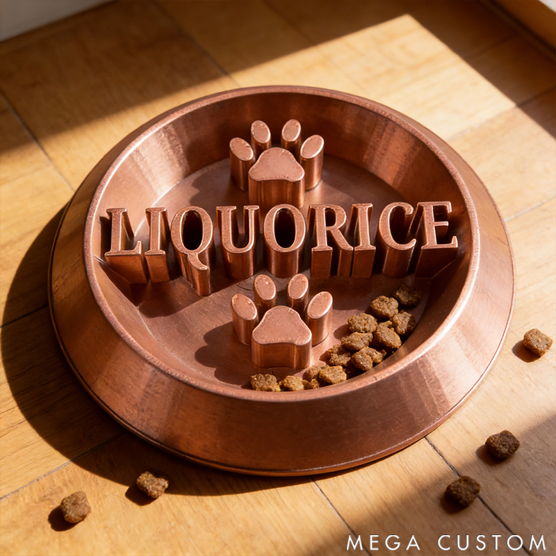 Personalized Custom Pet Bowl for Cats and Dogs with Customizable Text