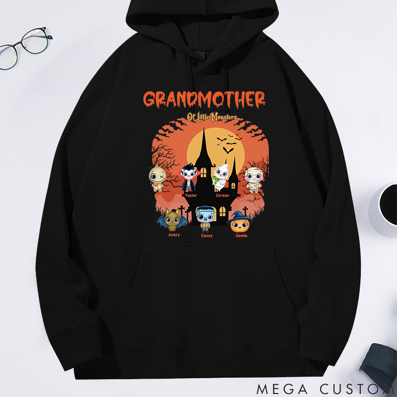 Personalized Grandma of little Monsters Classic Hoodie Halloween Gift Gift for Grandma