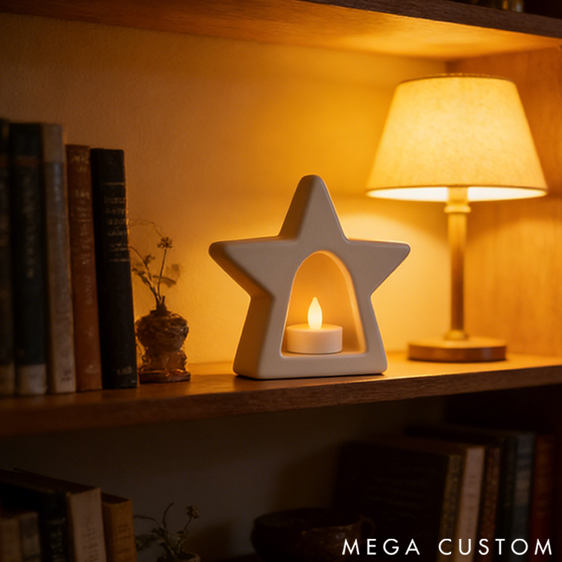 Star-Shaped Candle Holder 3D Printed Tea Light Holder Festive Table Centerpiece