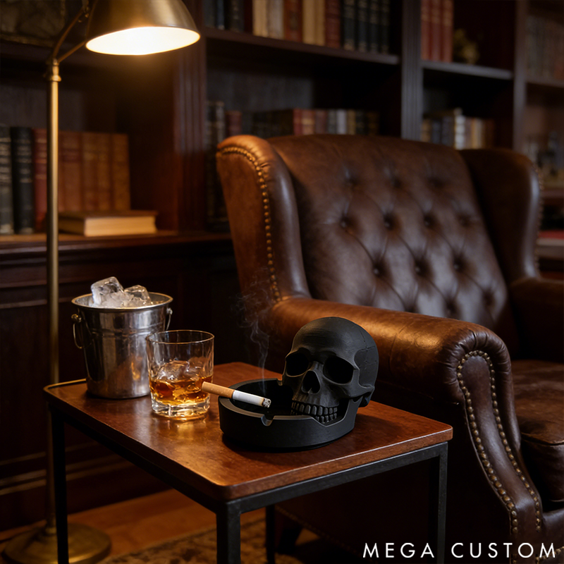 Skull Ashtray 3D Printed Design the Ideal Choice for Smokers