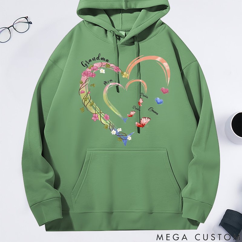 Personalized Family is Where Love is Endless Classic Hoodie Gift for Mom Grandma