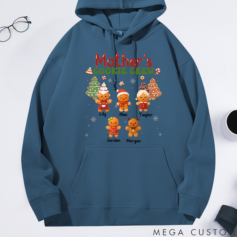 Personalized Mother's Cookie Crew Classic Hoodie Gifts for Mom Grandma 