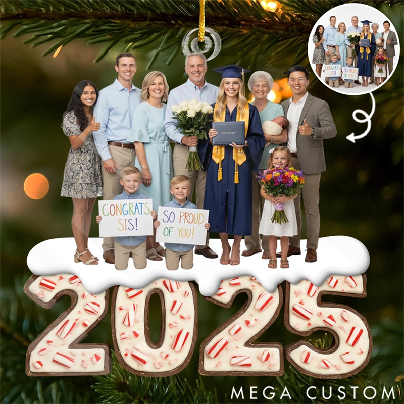 Personalized all We Need is Us Photo Acrylic Christmas  Ornament Gifts for Mom Dad