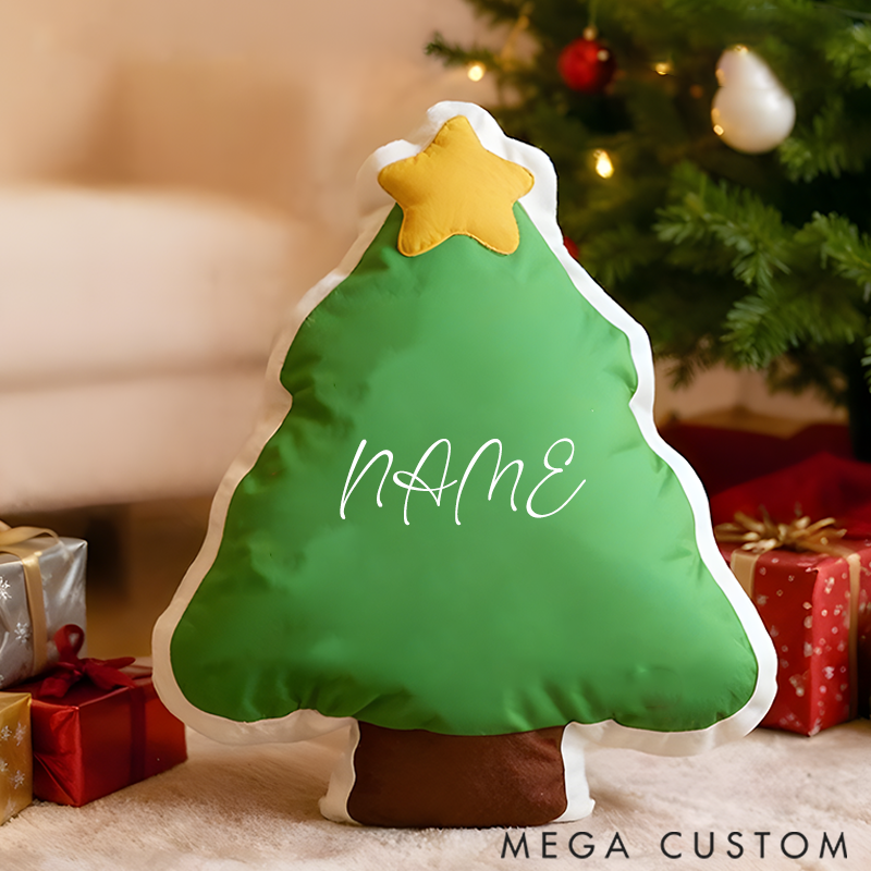 Personalized Christmas Tree Pillow Family Christmas Gifts
