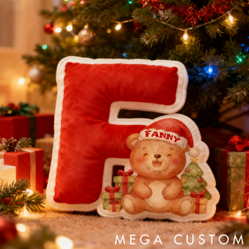 Personalized Christmas Cute Letters Shaped Pillow Graphic 3D Print