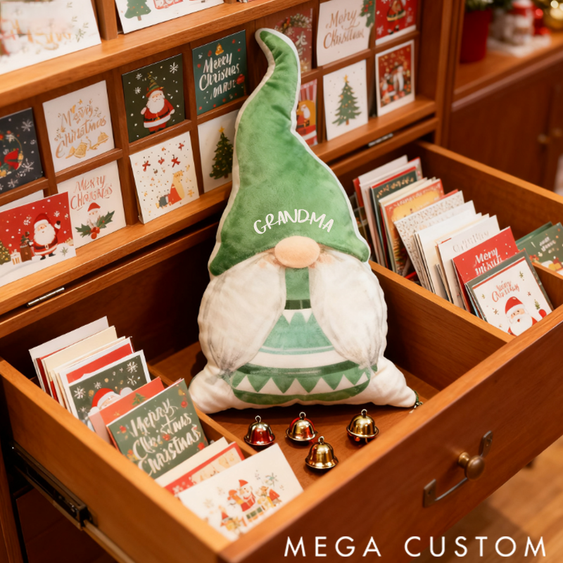 Personalised Gnome Family Shaped Pillow Christmas Gift for Family 3D Printed Design