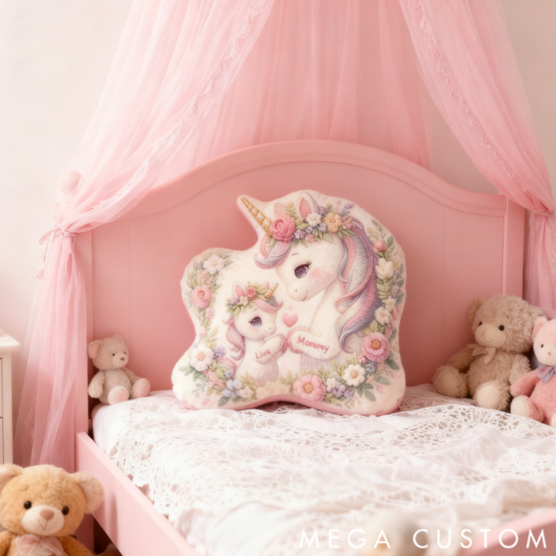 Personalized Unicorn Pillow Capture Precious Family Moments with this Unique Keepsake Gift 3D Printed Design