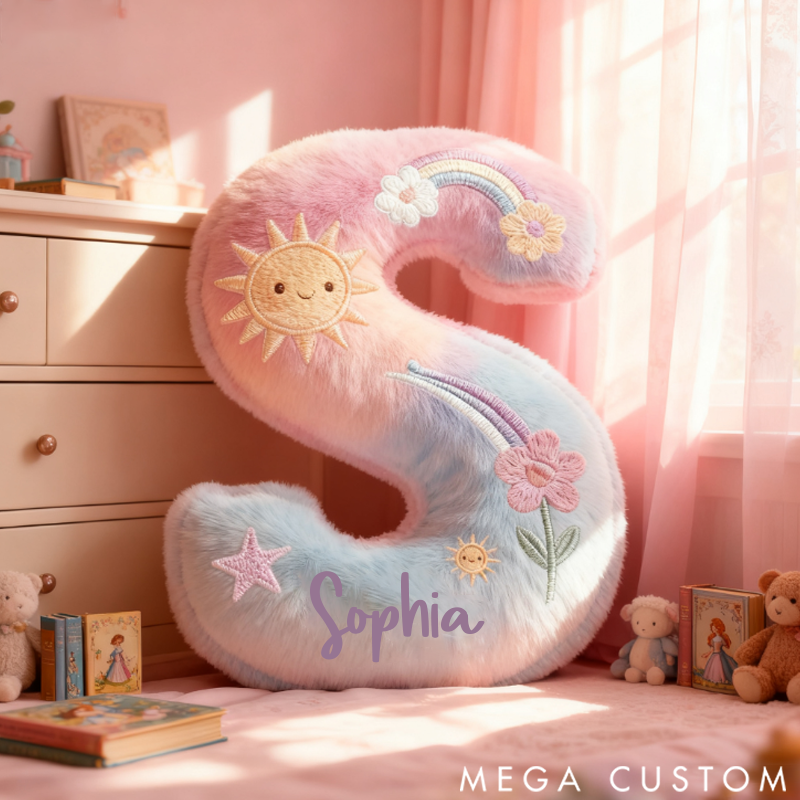 Personalized Happy Sun Pillow Gift for Family Members 3D Printed Design